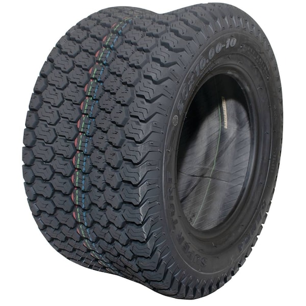 Stens 20x10.00-10 Lawn Mower Tire, 6 Ply, Super Turf, 40 psi - 160-562