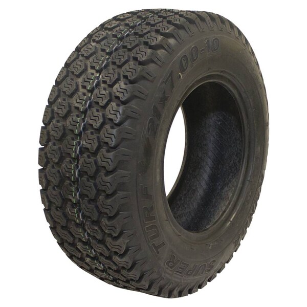 Stens 21x7.00-10 Lawn Mower Tire, 4 Ply, Super Turf, 26 psi - 160-425