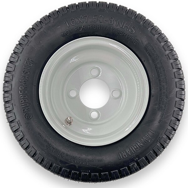 Rubbermaster - Steel Master Rubbermaster 16x7.50-8 4 Ply LawnGuard Tire and 4 on 4 Stamped Wheel Assembly - 598978