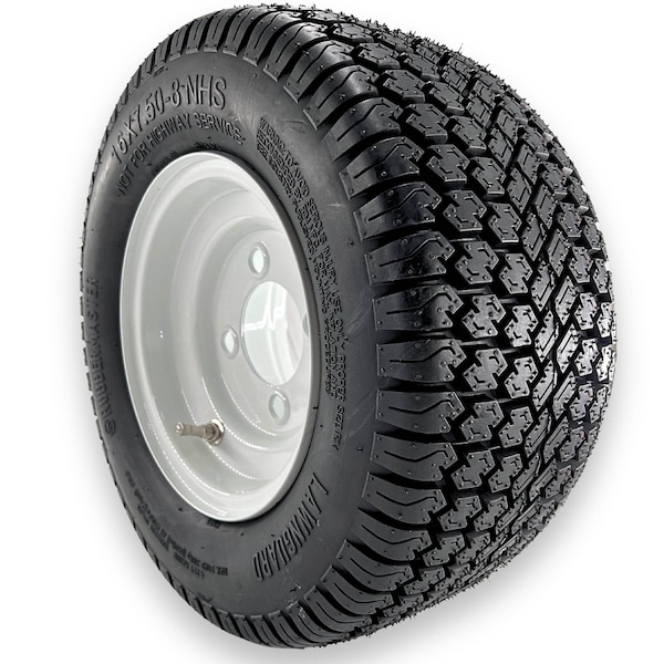 Rubbermaster - Steel Master Rubbermaster 16x7.50-8 4 Ply LawnGuard Tire and 4 on 4 Stamped Wheel Assembly - 598978
