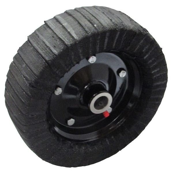 Aftermarket 10in. Laminated Tire and Wheel 10in. x 3/4in. Axle Flat Free for Finishing Mower Groom - WHU90-0028