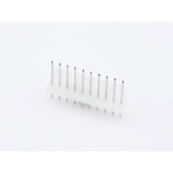Conector para placa Molex, 10 contactos, 1 fila, macho, recto, terminal de soldadura, bloqueo, natural - 26192101.
