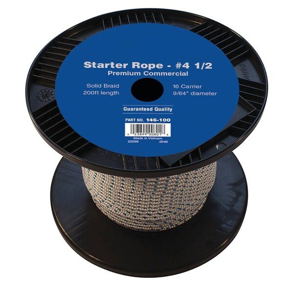 Aftermarket NEW 200' 200 Foot Roll Starter Recoil Pull Rope Line No4 1/2 Go Cart Kart Engine - ELS60-1811