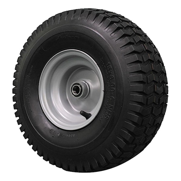 Antego 15 x 6-6 in Lawn Mower Tire, Husqvarna Silver, 2 PK - A6451240500104156006