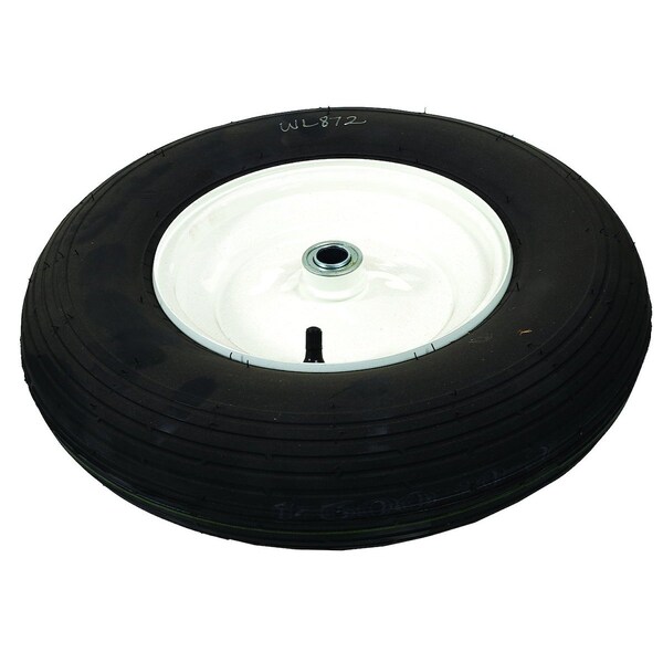 A & I Products WHEEL-RIBBED, 4.8X4X8, WHITE 15.5" x15.5" x3" - A-B1WL872