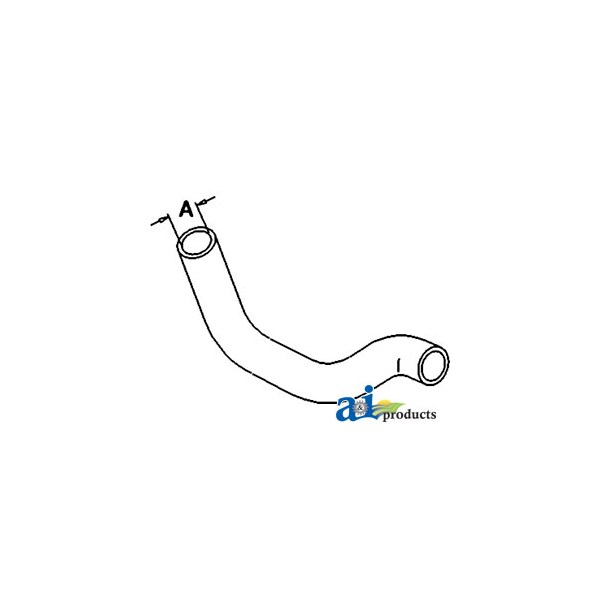 A & I Products Radiator Hose, Lower 12" x1.5" x1.5" - A-SBA310160350