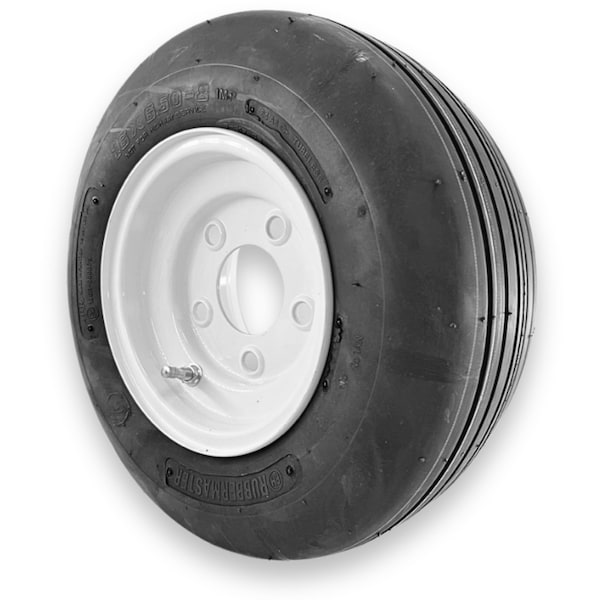 Rubbermaster - Steel Master Rubbermaster 16x6.50-8 4 Ply Rib Tire and 5 on 4.5 Stamped Wheel Assembly - 598969