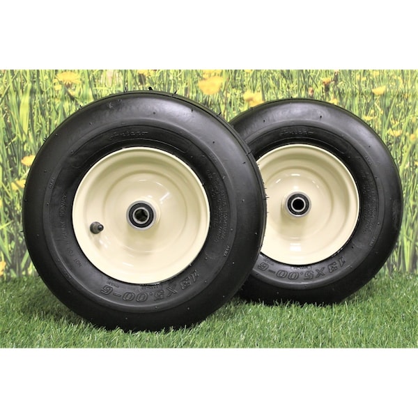 Antego 13 x 5-6 in Lawn Mower Tire Assembly, 4 Ply, Dark Gray, 2 PK - A6325720240204135006