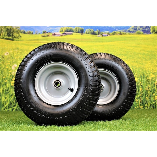 Antego Single 15x6.00-6 Tire Wheel Assy .75in Bearing Compatible With Husqvarna/Poulan and Honda - A6451240500304156006