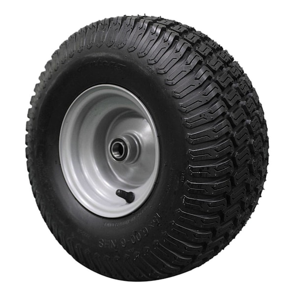 Antego Single 15x6.00-6 Tire Wheel Assy .75in Bearing Compatible With Husqvarna/Poulan and Honda - A6451240500304156006