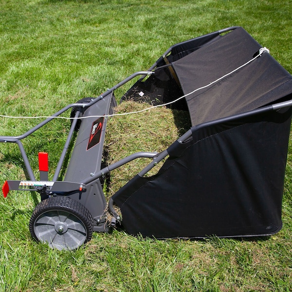 Brinly 42in Lawn Sweeper in Hammered Gunmetal, Effortless Yard Clean-Up - LS2-42BH-S