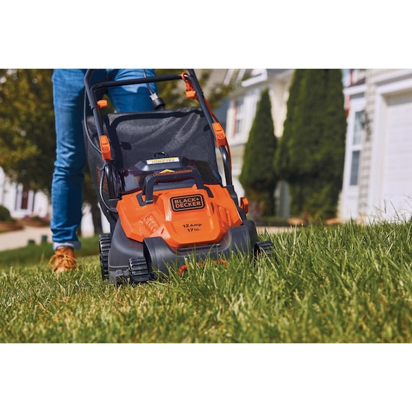 Black & Decker 12 Amp 17 in. Electric Lawn Mower with Comfort Grip Handle - BEMW482BH