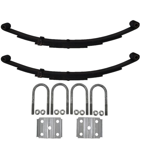 Aic Replacement Parts 25-1/4 Double Eye Trailer Leaf Spring Kit 4 Leaves No 9150014 - KT-TLU31-0023