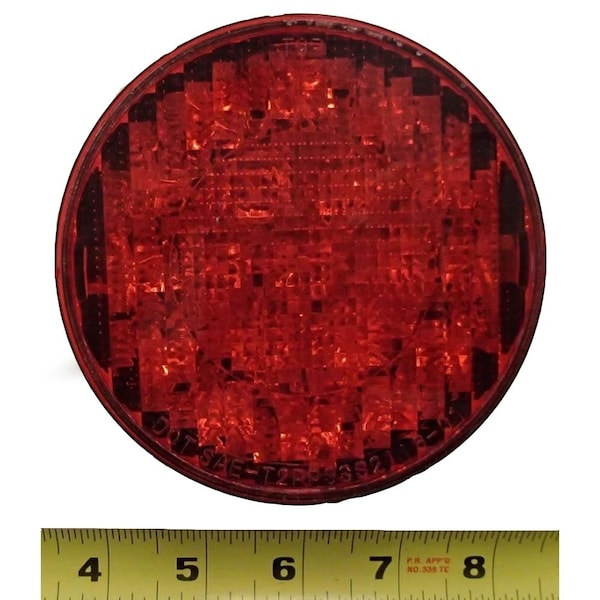Aftermarket Red 4" Round LED Light  019-01-381, 12 or 24 Multi Volt, STT (Stop/ Turn/ Tail) - 1-019-01-384