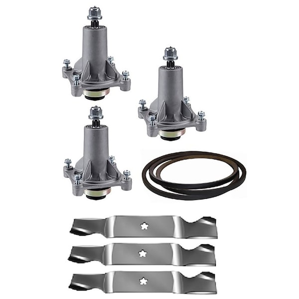 Aic Replacement Parts Deck Blade Spindle Belt Kit Combo Fits Husqvarna RZ5424 RZ5426 RZ5422 RZ54i Z254 - 539114557SPINDLEBELT