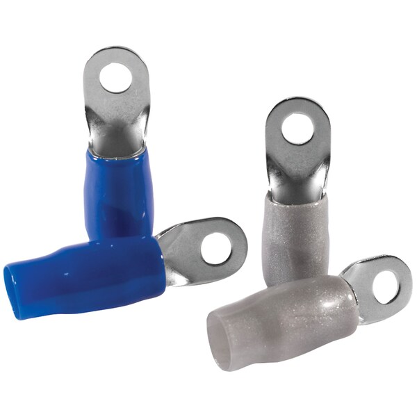 Terminales en Anillo de 4-Calibre 5/16", 4 piezas (Niqueladas, 2 Azules y 2 Grises) - RT4B