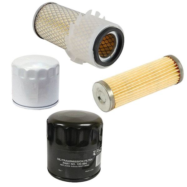 Aic Replacement Parts Heavy Duty Tractor Service Maintenance Filter Kit Fits Kubota B6200 B7100 B7200 - KT-3280185M91-FILTERS
