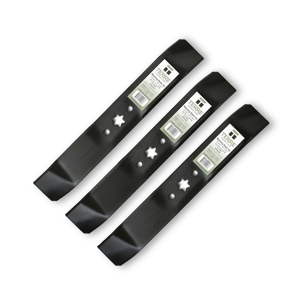 T Terre 3-Pack Mulching Lawn Mower Blades for a 48 Inch Mower Deck, 3PK - 41-MTD-20-0019-QTY3
