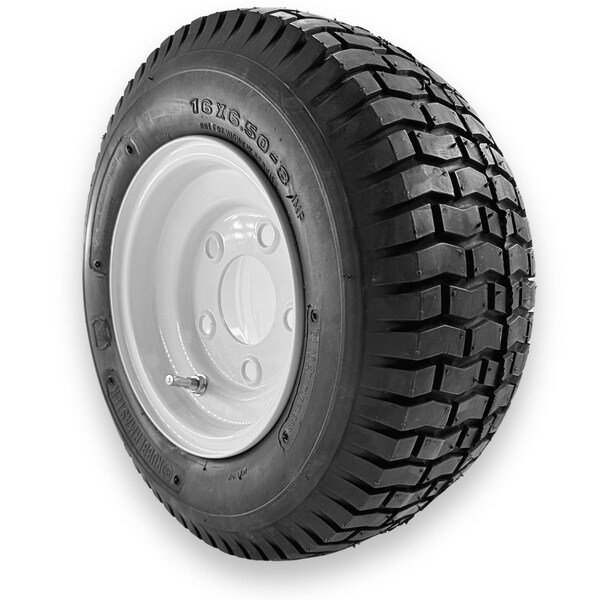 Rubbermaster - Steel Master Rubbermaster 16x6.50-8 4 Ply Turf Tire and 5 on 4.5 Stamped Wheel Assembly - 598971