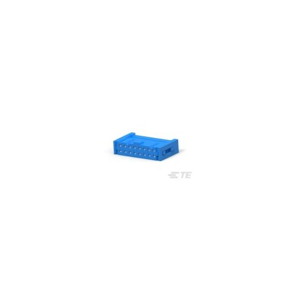 Conector de placa Te Connectivity, 16 contactos, 2 hileras, hembra, terminal IDC, aislante azul, receptáculo - 2-1658526-9