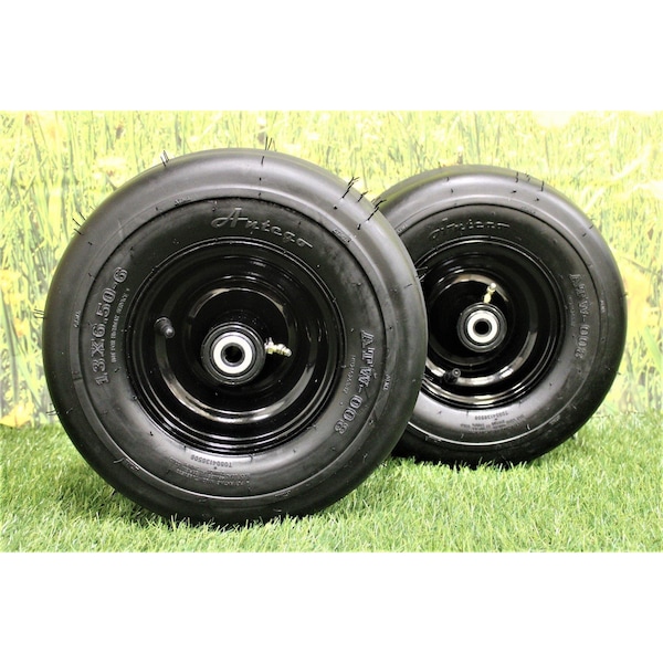 Antego 13 x 6.5-6 in Lawn Mower Wheel, Dark Gray, 4 PK - A6451100090804136506