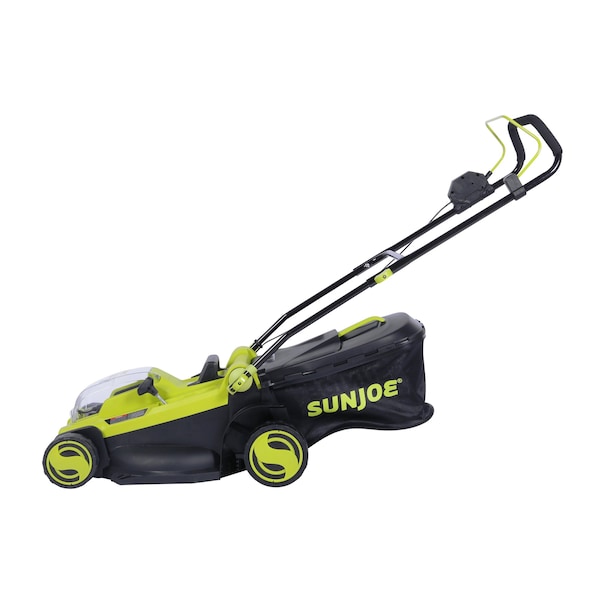 Sun Joe 48V iON 17 In Cordless Mulching Lawn Mower w/Grass Catcher, Batteries & Chrgr - 24V-X2-17LM