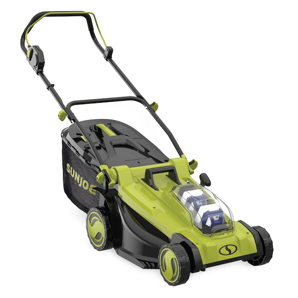 Sun Joe 48V iON 17 In Cordless Mulching Lawn Mower w/Grass Catcher, Batteries & Chrgr - 24V-X2-17LM