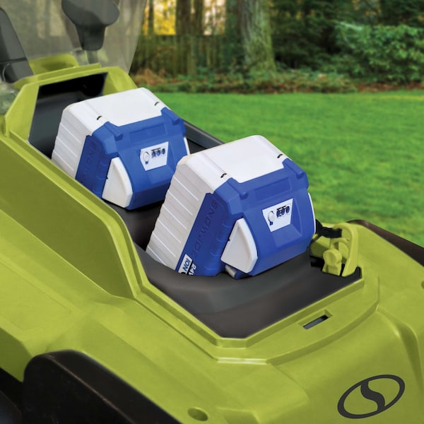 Sun Joe 48V iON 17 In Cordless Mulching Lawn Mower w/Grass Catcher, Batteries & Chrgr - 24V-X2-17LM