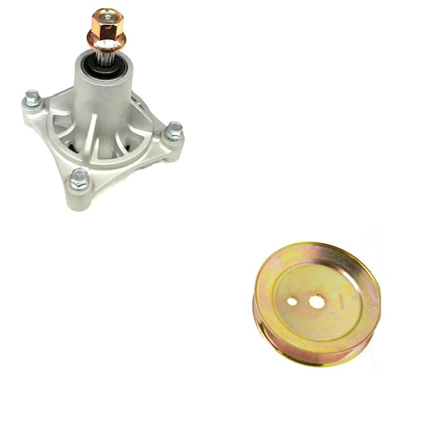 Aic Replacement Parts Spindle & Pulley Kit 604214 603988 Fits Hustler Raptor 52 Decks - KT-LAS20-0152-RAP