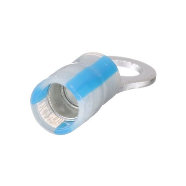 Terminal de anillo de Kynar de calibre 16-14 AWG con perno #8, paquete de 100 - PK14-8R-C