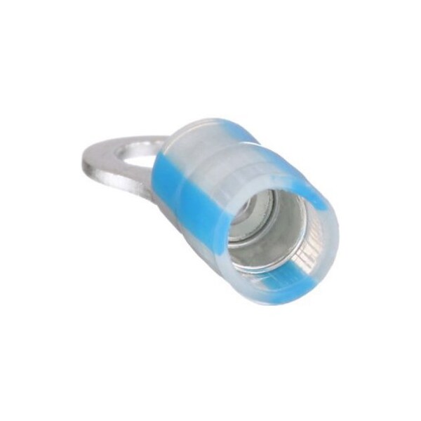 Terminal de anillo de Kynar de calibre 16-14 AWG con perno #8, paquete de 100 - PK14-8R-C