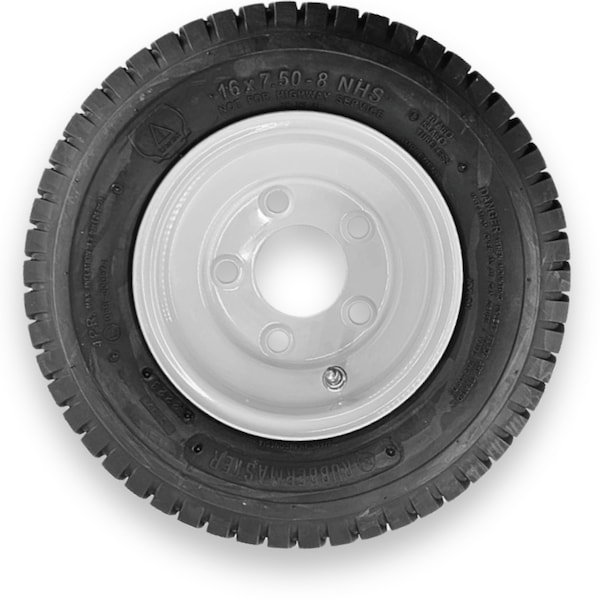 Rubbermaster - Steel Master Rubbermaster 16x7.50-8 4 Ply Turf Tire and 5 on 4.5 Stamped Wheel Assembly - 598981