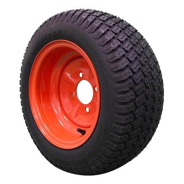 Antego 8 x 7.5-10 in Lawn Mower Tire & Wheel, Orange, 2 PK - A106013702103041875010