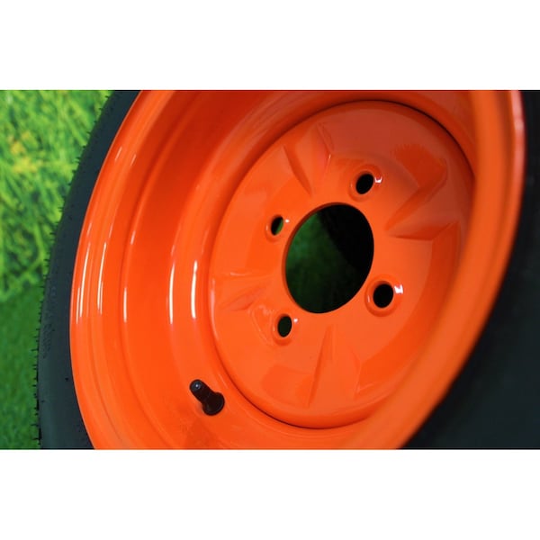 Antego 8 x 7.5-10 in Lawn Mower Tire & Wheel, Orange, 2 PK - A106013702103041875010