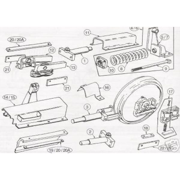 Aic Replacement Parts R54459 Track Adjuster Assembly Fits Case 450C Long Track, 550 to s/n JAK0013968 - R54459-PVE