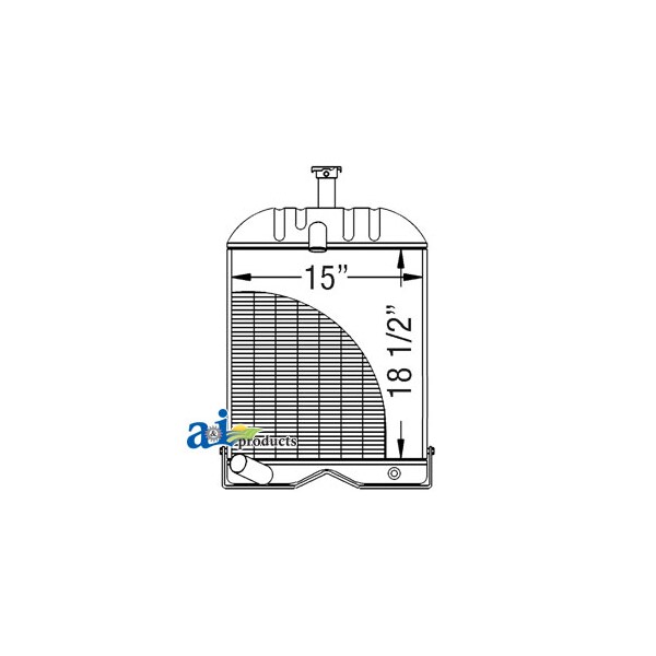 A & I Products Radiator w/ 3.500" Neck 34.25" x19.75" x8.75" - A-579004M91
