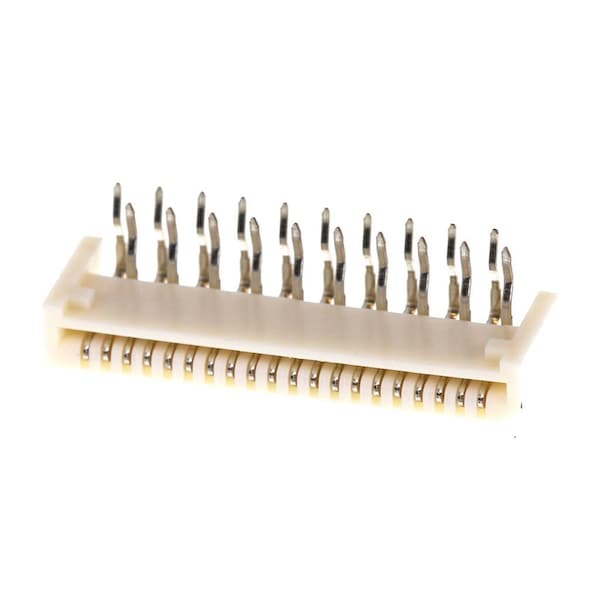 Conector Ffc/Fpc de Molex, 20 contactos, 1 fila, hembra, ángulo recto, paso de 0.039 pulgadas, terminal de soldadura - 528072010