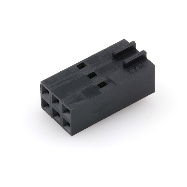 Conector de placa Molex, 6 contactos, 2 hileras, macho o hembra, paso de 0.1 pulgadas, terminal de engarce, negro - 22552063
