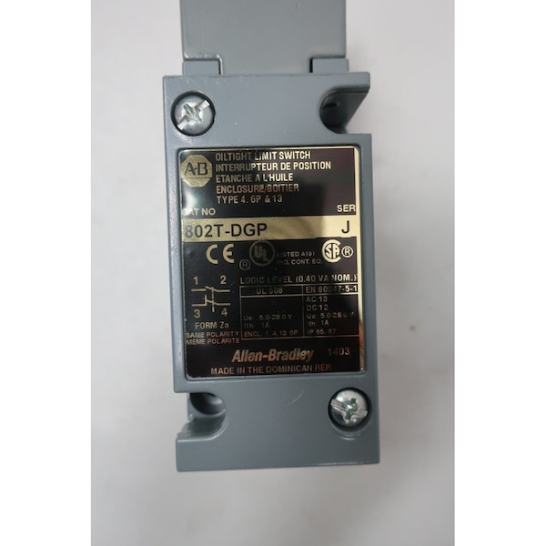 Allen Bradley INTERRUPTOR DE LÍMITE 802T-DGP DE 5-28V-DC - 802T-DGP