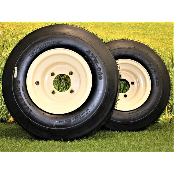 Antego 18x8.50-8 Tires on 8x7 Beige/Tan Wheel  for Golf Carts and Lawn Mowers Single - A870150904188508
