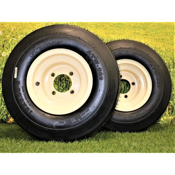 Antego 18x8.50-8 Tires on 8x7 Beige/Tan Wheel  for Golf Carts and Lawn Mowers Single - A870150904188508