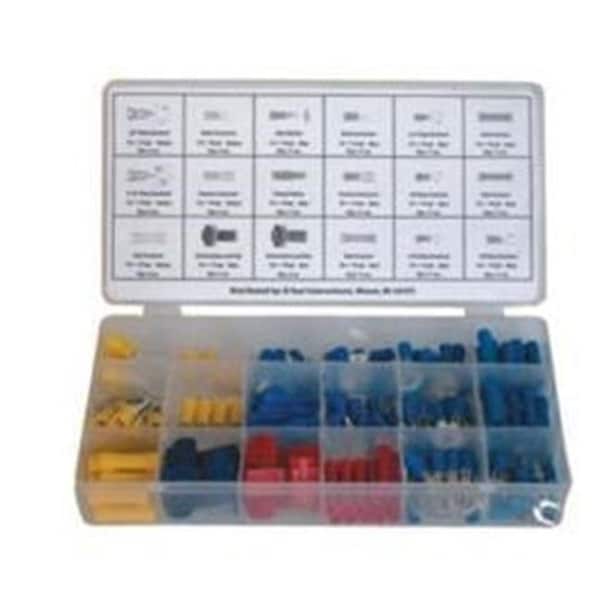 Kit de 157 piezas de terminales eléctricos sin soldadura de alambre eléctrico KTI00097 de K-Tool International