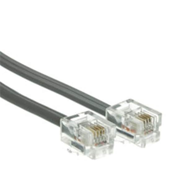Cable al por mayor 8103-88107 de 7 pies 8P & 8C Cable telefónico de datos; RJ45 Plata Satinado Recto - 8103-88107