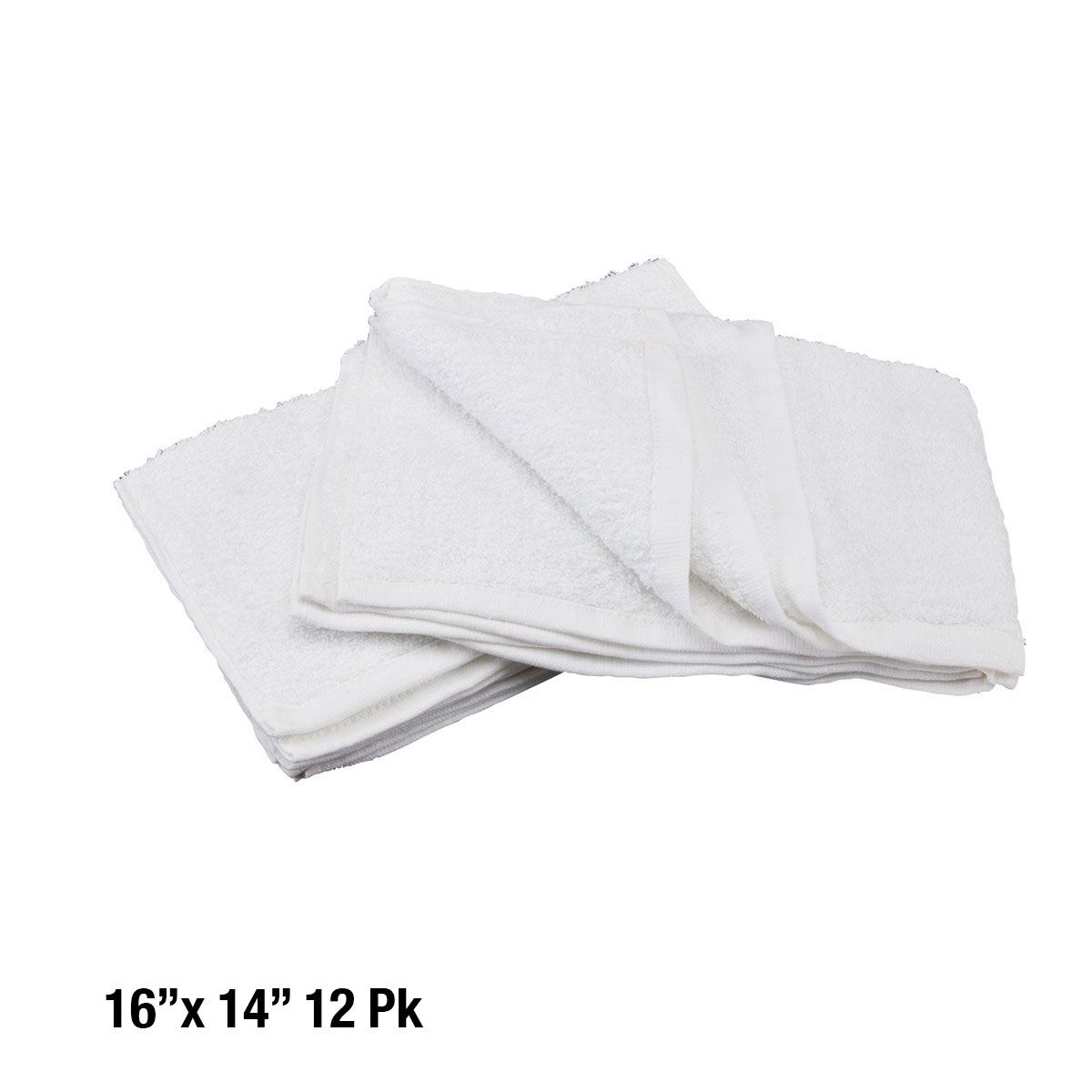 Toalla de limpieza de rizo de algodón de Grant de 14 pulgadas x 16 pulgadas, paquete de 12 - 63364