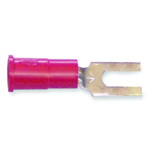 Terminal de horquilla de bloque de vinilo de 22-18 AWG para perno #6 - Paquete de 100