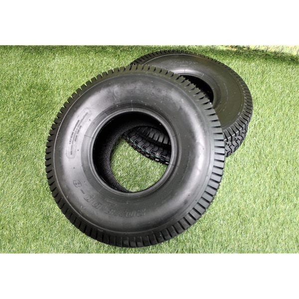 Antego 20 x 8-8 in Lawn Mower Tire & Wheel, 4 Ply, Black, 2 PK - T0104208008