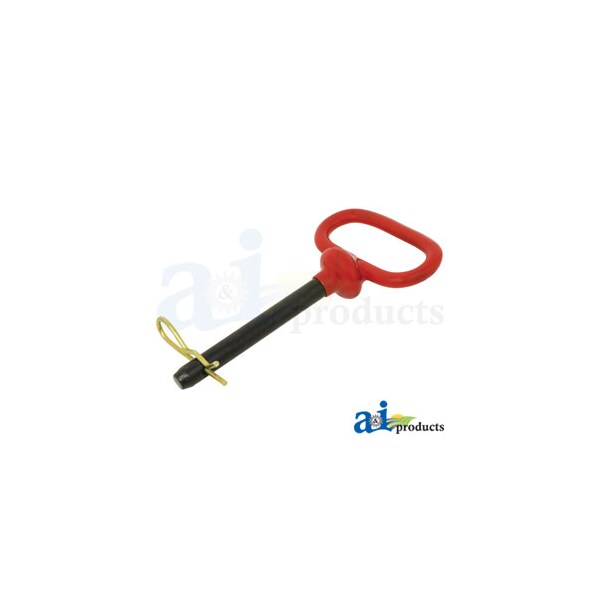 A & I Products Hitch Pin, Red Handled 1/2" x 3 5/8 7" x5" x1" - A-HP101