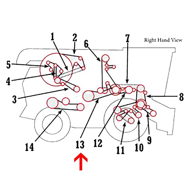 Aftermarket H240895 Rethresher Drive Belt Fits John Deere S690 S680 S680HM S690HM - COB40-0795
