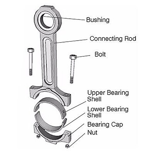 Aftermarket 8N3753 6N8011 Connecting Rod - ENL80-0124