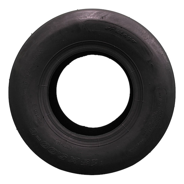 Antego 13 x 5-6 in Lawn Mower Tire & Wheel, 4 Ply, Black, 2 PK - T0804135006
